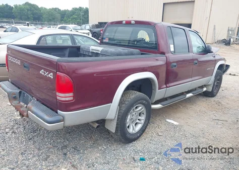 2002 Dodge Dakota Slt z USA, uszkodzony, nr VIN 1B7HG48N72S534240